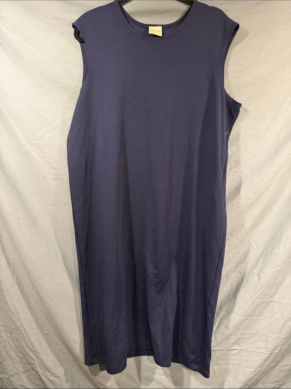 Sleeveless Navy Midi Dress - Classic Casual